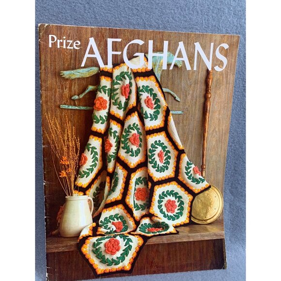 Vintage Prize Afghans Crochet Pattern Book - Picture 1 of 2